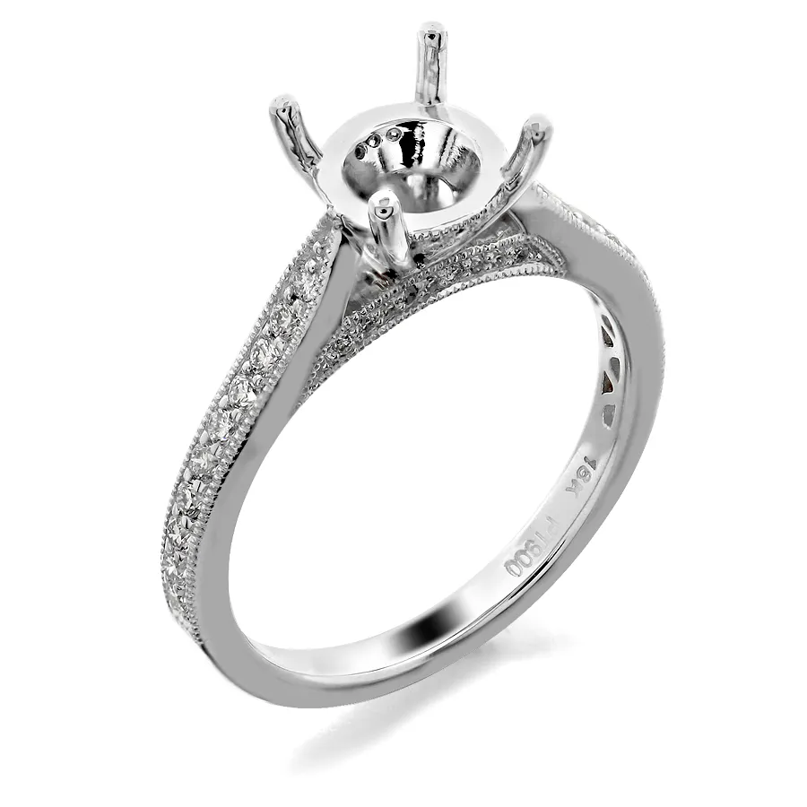 CR10075 (14K Yellow Gold, Diamond B - HI - VS2 - SI1)