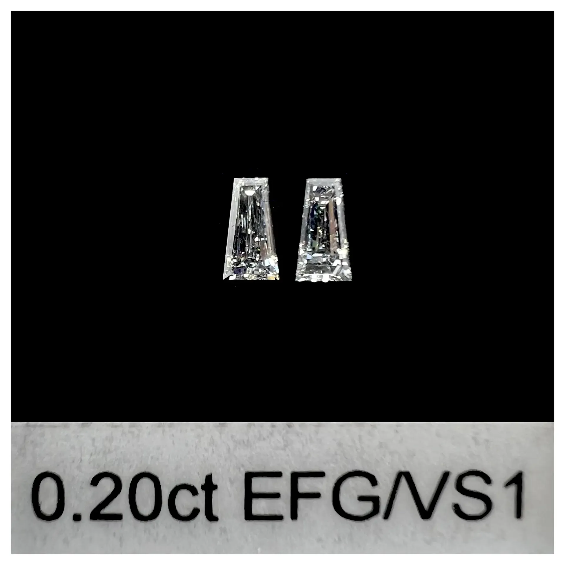0.20ct matched pair taper baguettes