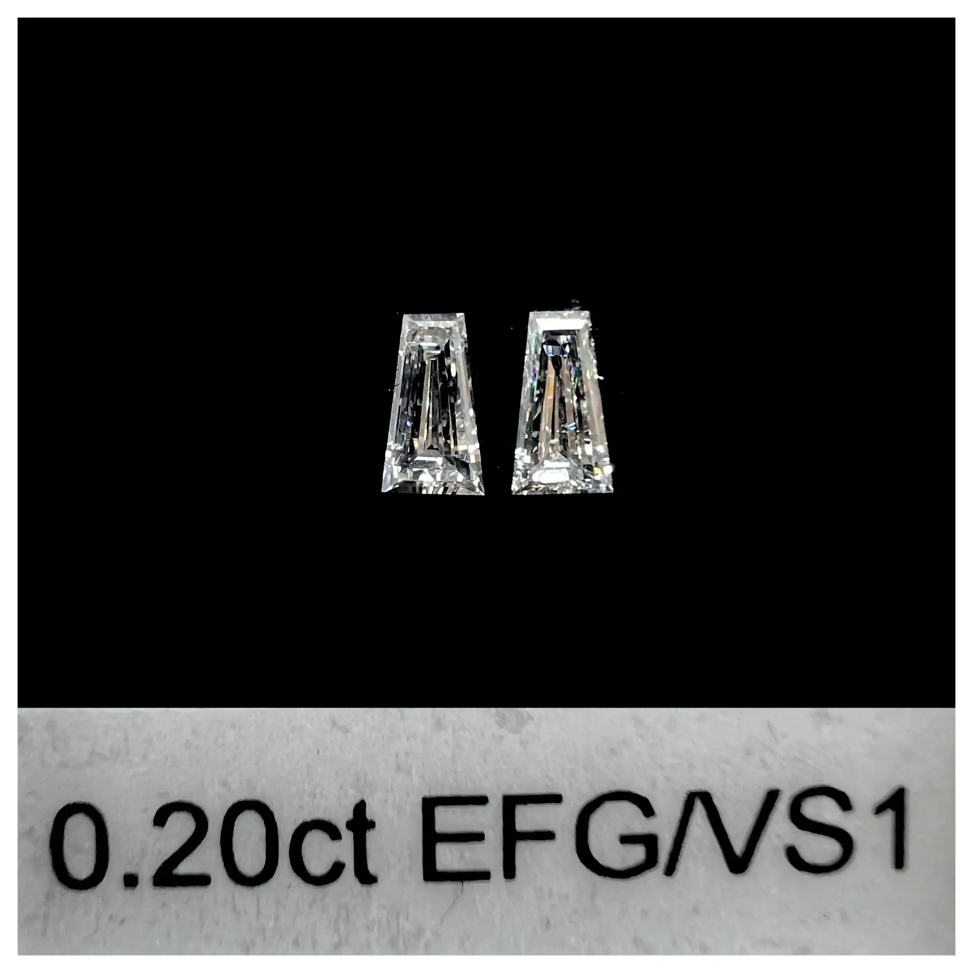0.20ct matched pair taper baguettes