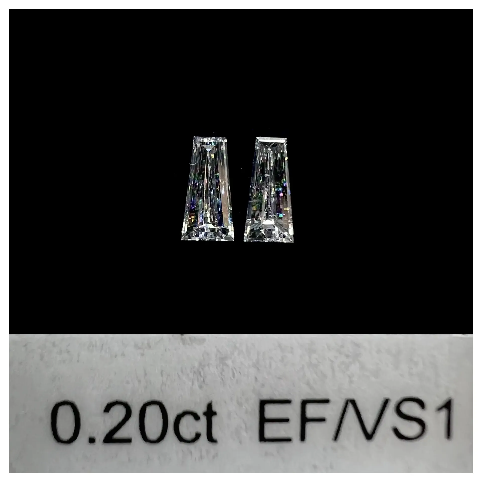 0.20ct matched pair taper baguettes