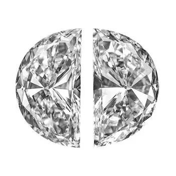 0.65ct matched pair step halfmoon LAB