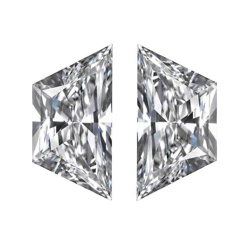0.41ct matched pair brilliant trapezoid