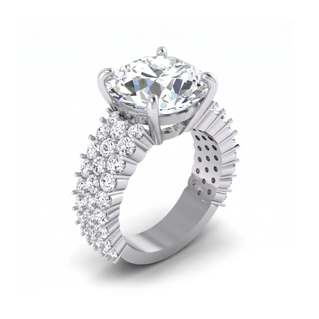 CR9109 (14K Yellow Gold, Diamond B - HI - VS2 - SI1)