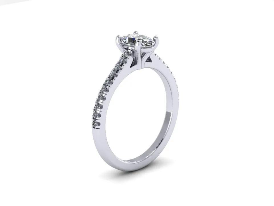 CR14904 (14K Yellow Gold, Diamond B - HI - VS2 - SI1)