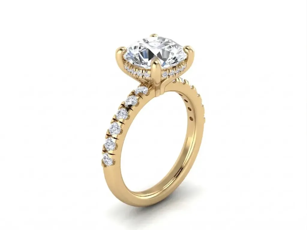 CR19574 (14K Yellow Gold, Diamond B - HI - VS2 - SI1)