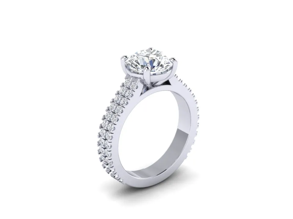 CR19844 (14K Yellow Gold, Diamond B - HI - VS2 - SI1)