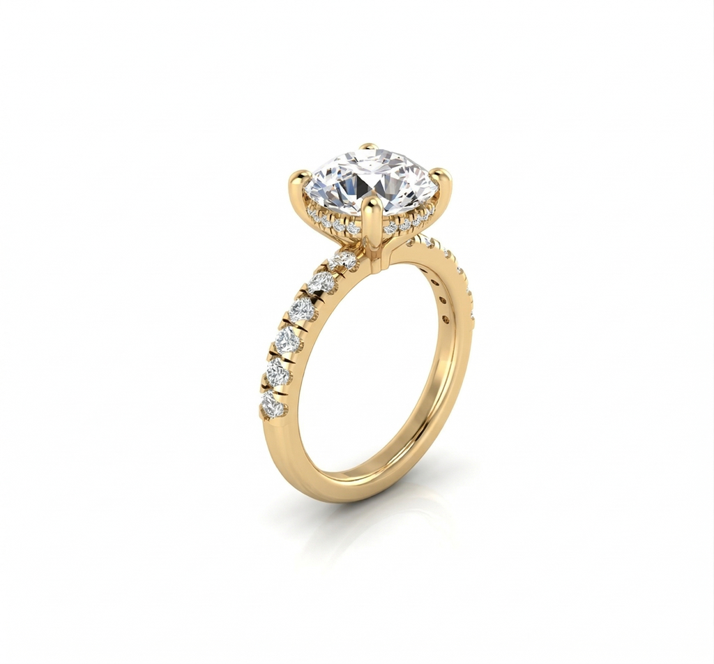 CR19742 (14K Yellow Gold, Diamond B - HI - VS2 - SI1)
