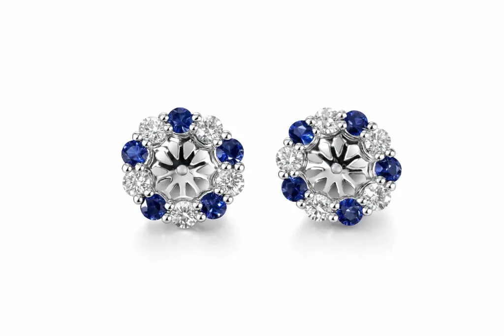 CE10262 (14K Yellow Gold, Round Blue sapphire)