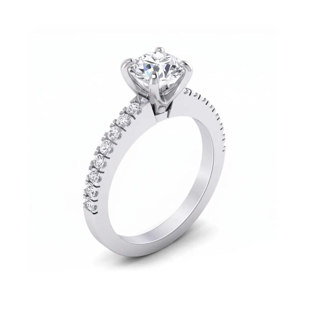 4 prong flush fit accent round