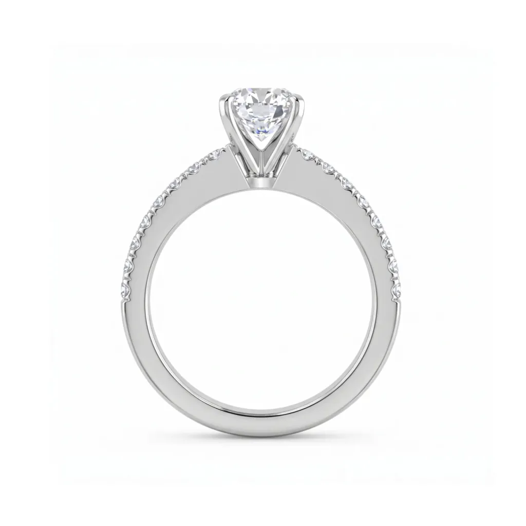 4 prong flush fit accent round