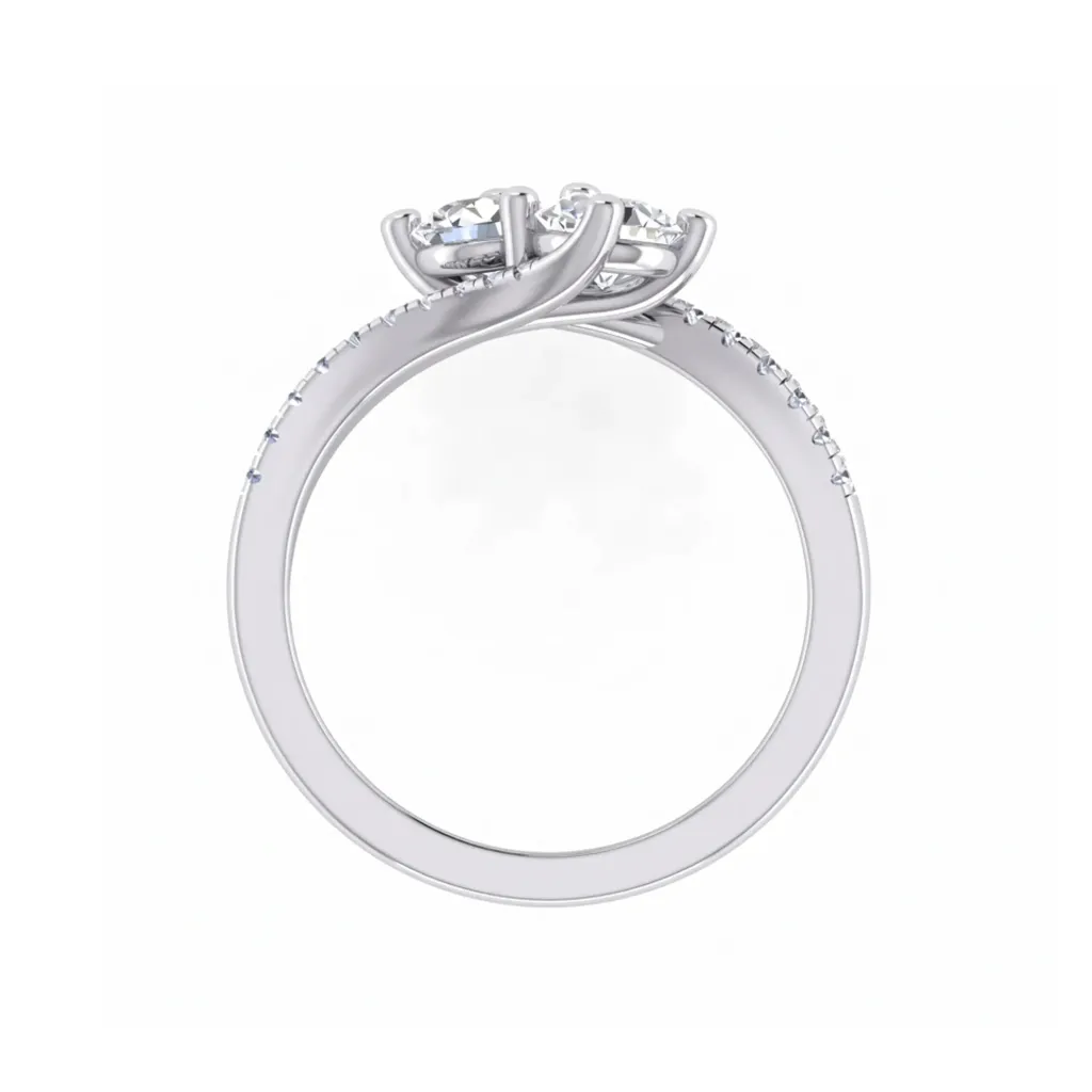 4 prong flush fit accent double round