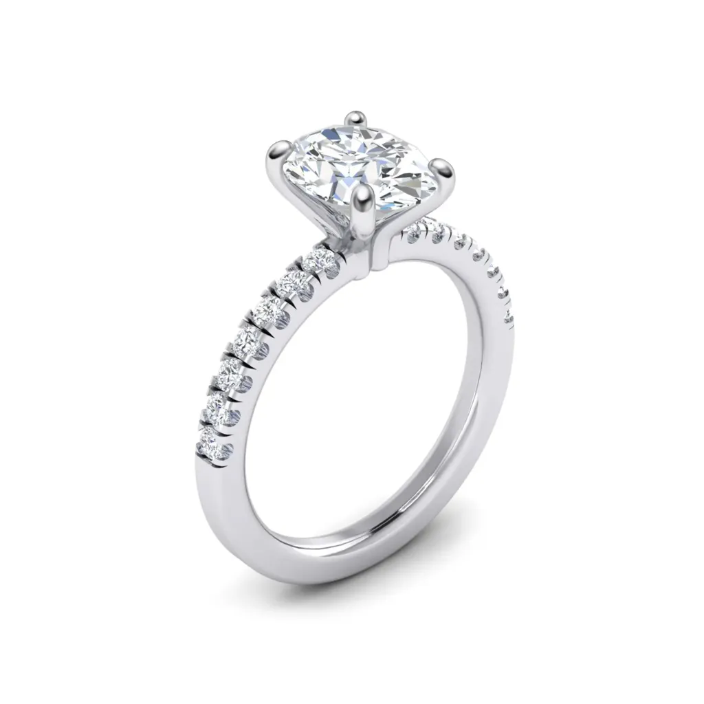 4 prong flush fit oval accent