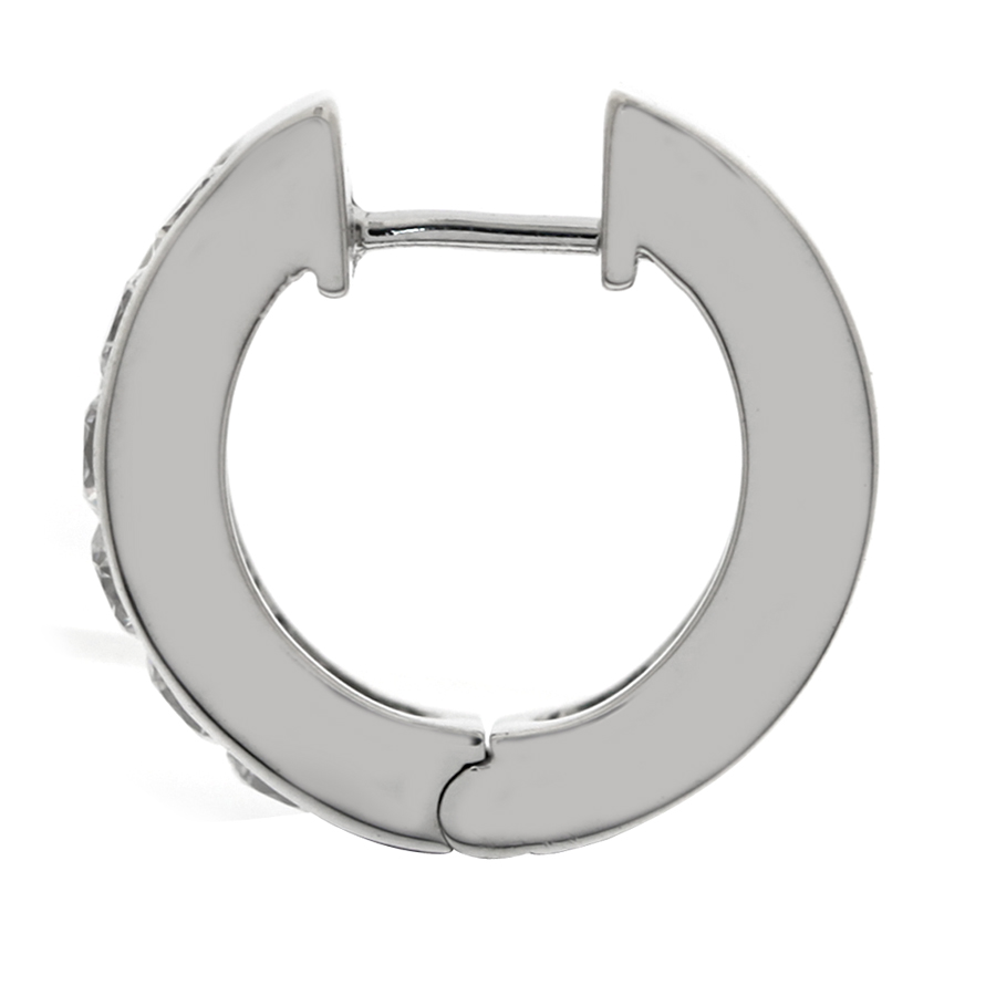 Channel set hoop earrings