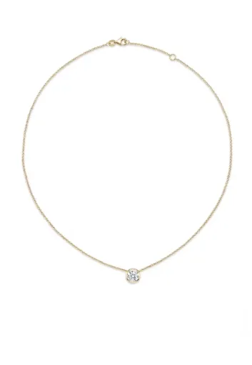 1 stone bezel necklace